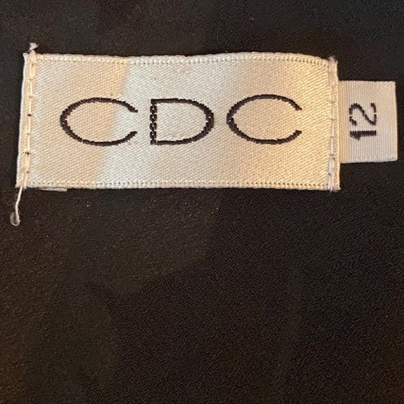 SOLD-CDC Black & White Floral Asymmetrical Dress - 12 - Picture 7 of 9